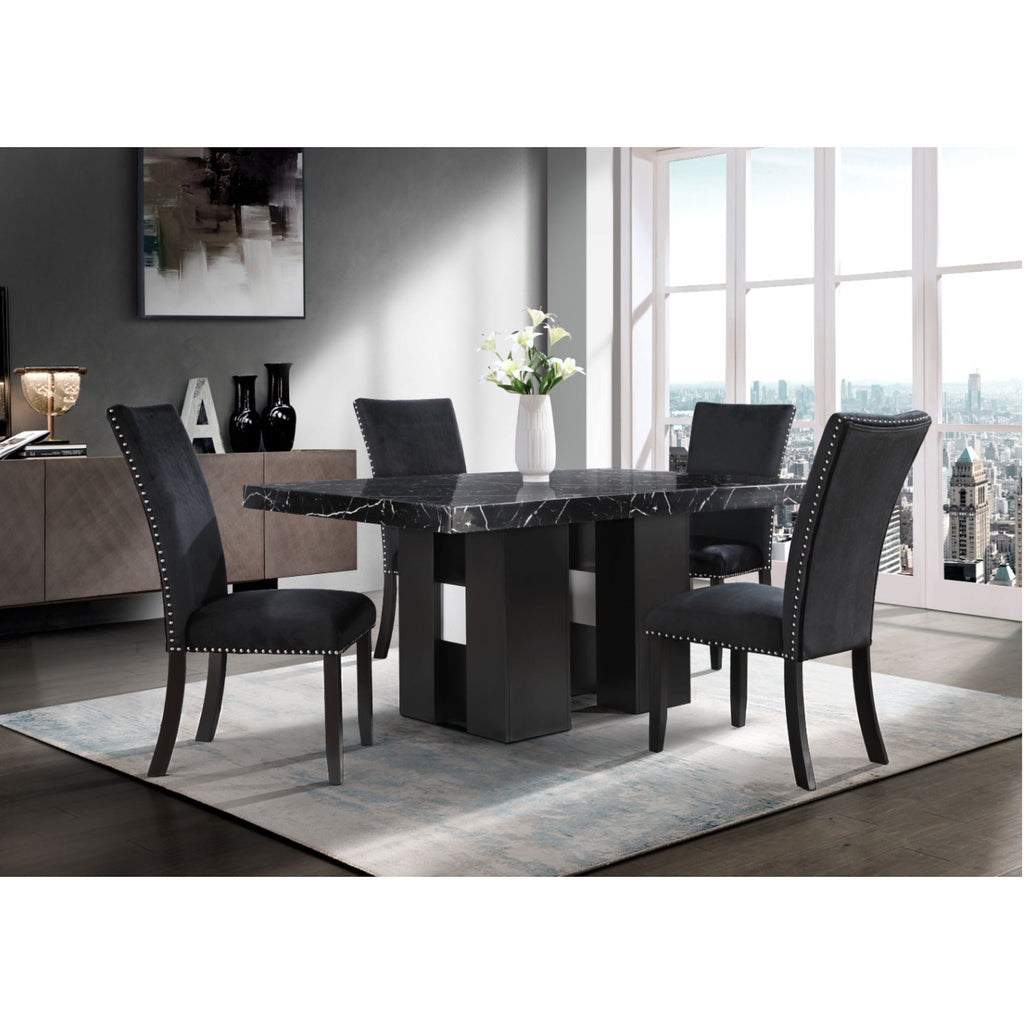 Jhoanna - 5 Pieces Dining Table Set - Black by Unique Piece Furniture