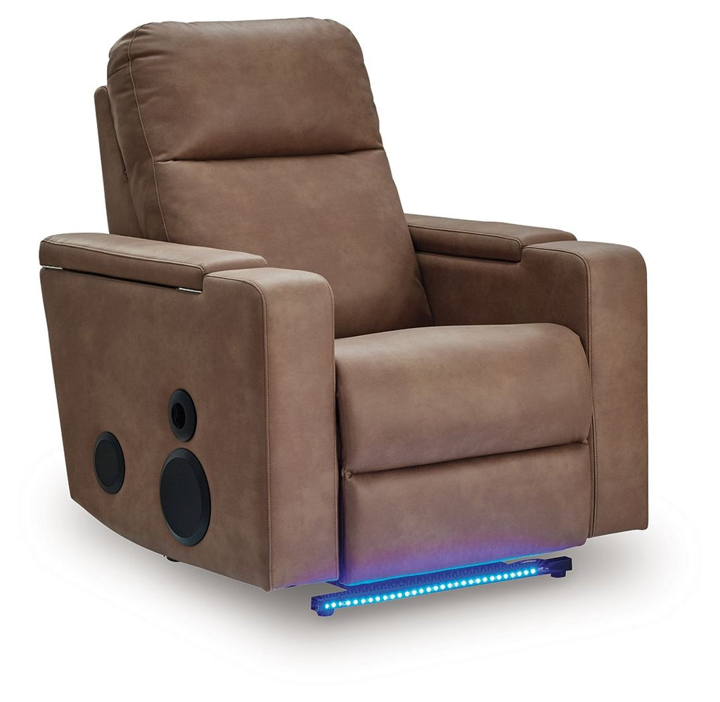 Lorrenton - Glider Power Recliner With Audio System - Caramel by Unique Piece Furniture