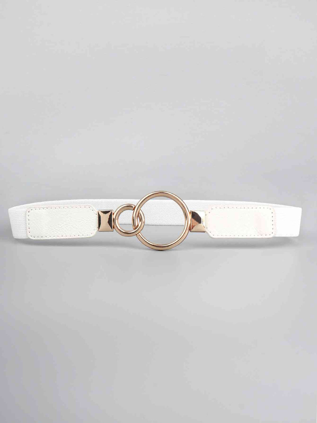 ElegantStyle Double Ring Buckle Elastic PU Belt – Adjustable Comfort Fit See size chart under “more details” by The Fashion Celestial