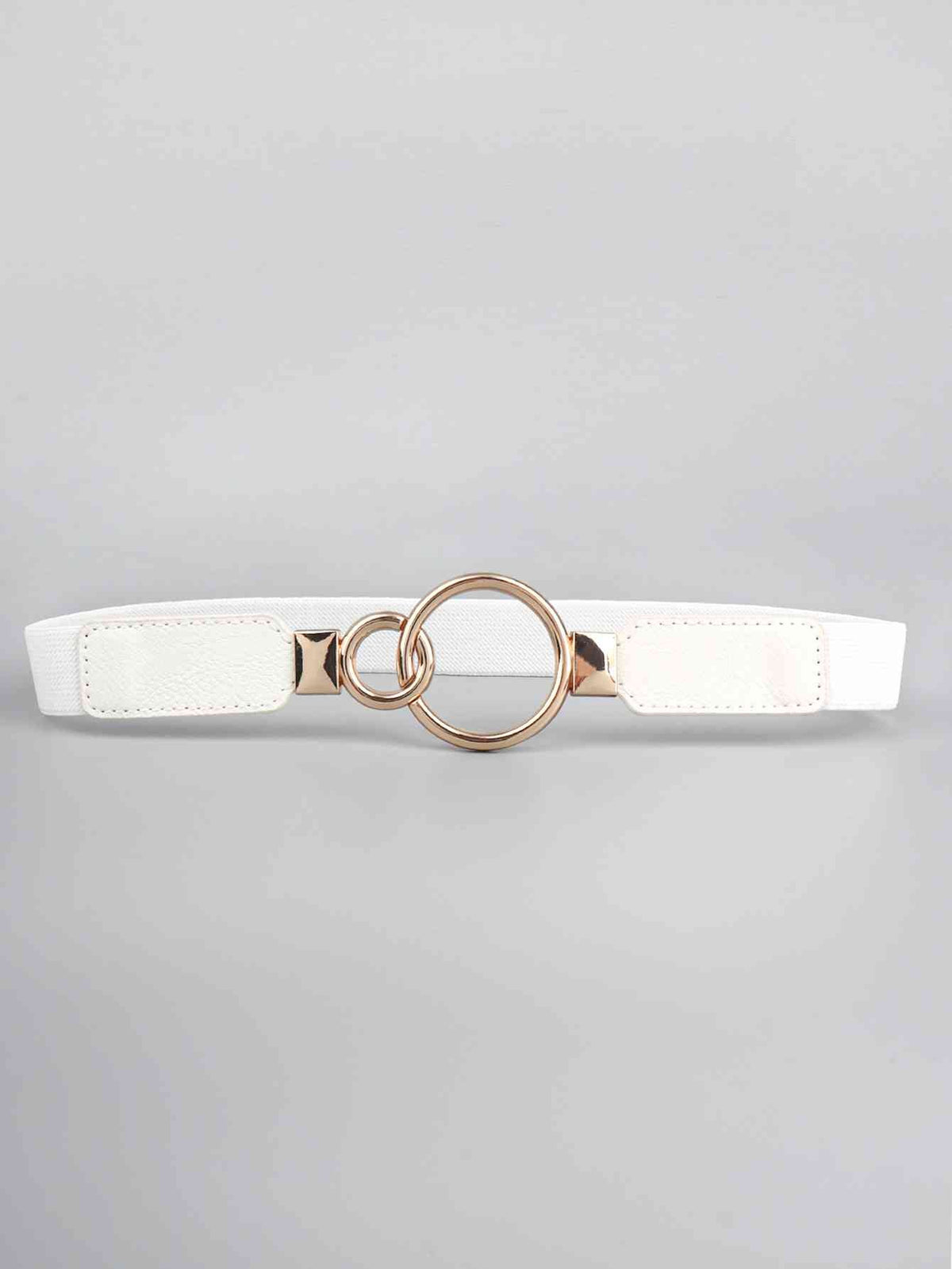 ElegantStyle Double Ring Buckle Elastic PU Belt – Adjustable Comfort Fit See size chart under “more details” by The Fashion Celestial