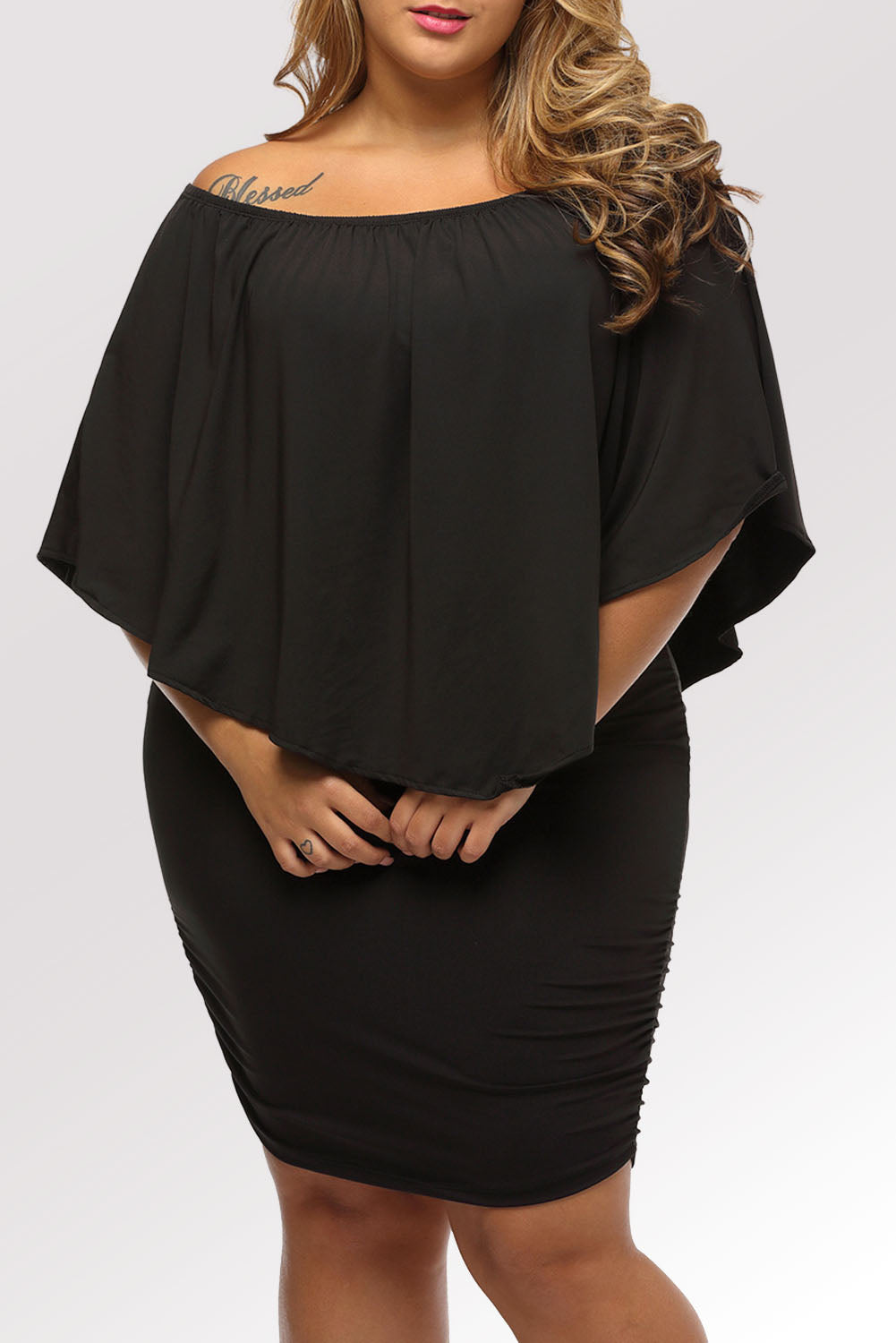 Plus size Dressing Layered Fiery Red Mini Poncho Dress by Wild and Free Boutique