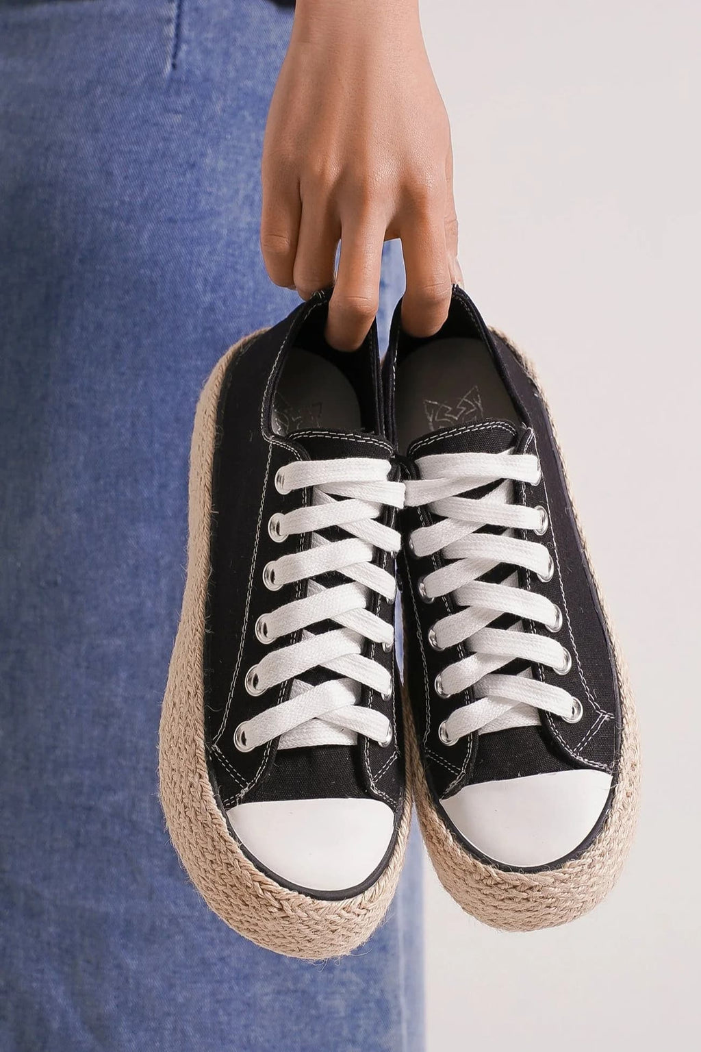 Beast Fashion Lace Up Woven Espadrille Sole Sneakers by Wild and Free Boutique