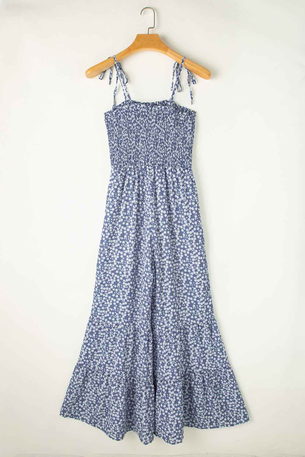 Indie Smocked Bodice Wide Leg Floral Jumpsuit by Wild and Free Boutique