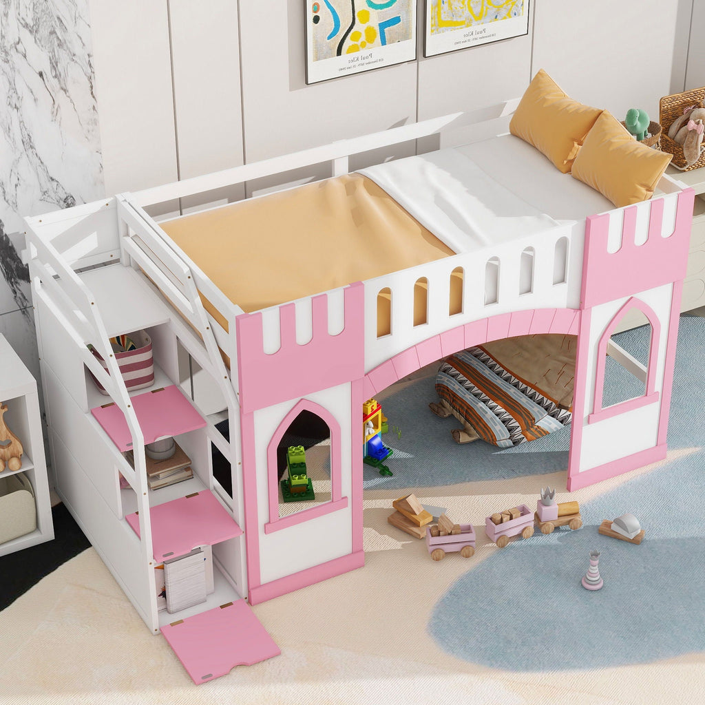 Loft Bed With Storage Staircase And Windows by Unique Piece Furniture