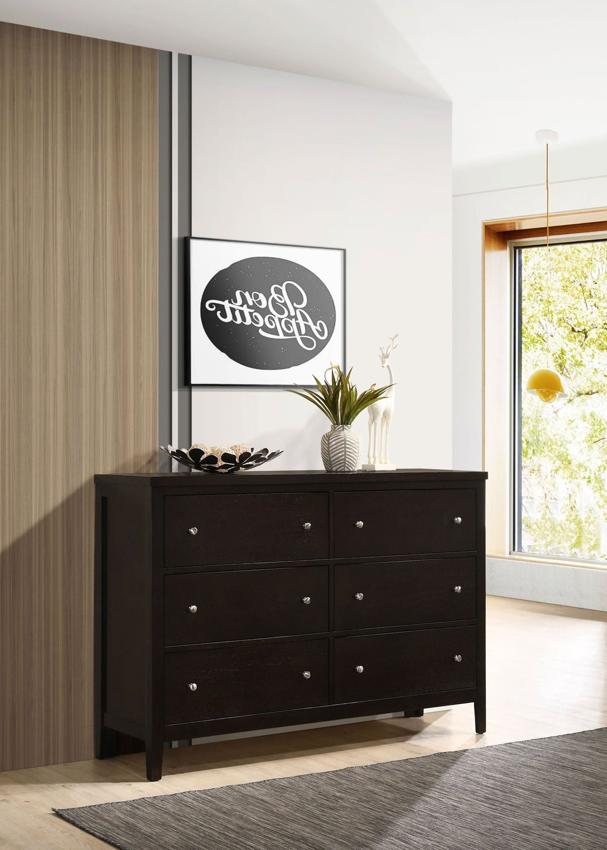 Carlton 6-drawer Dresser Cappuccino by Unique Piece Furniture