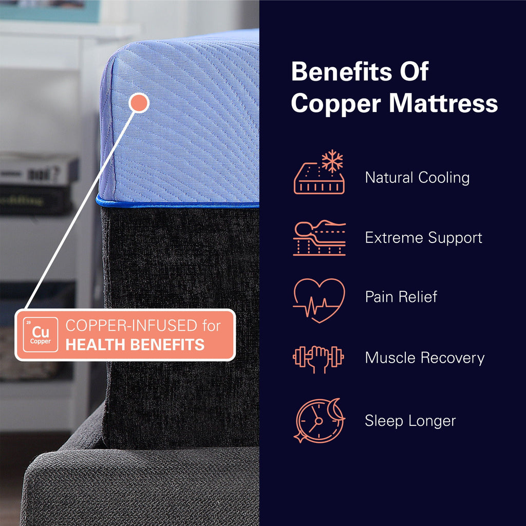 12" Refresh Hybrid Cooling Fast Responding Latex Foam And Coil Mattress by Unique Piece Furniture