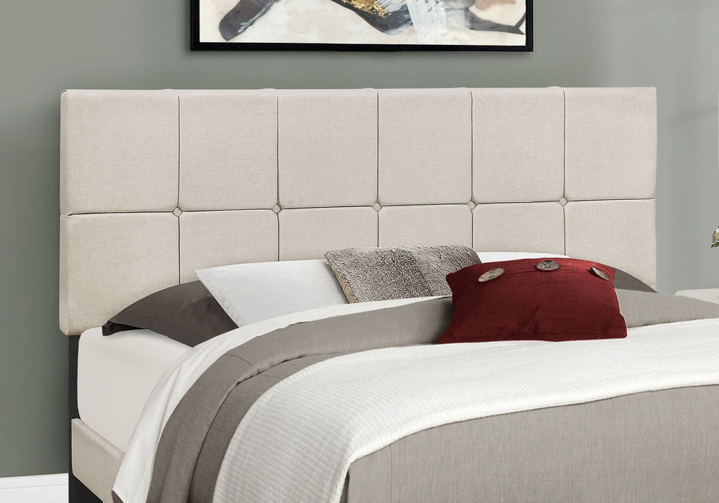 Queen Size Bed, Upholstered, Transitional - Beige by Unique Piece Furniture