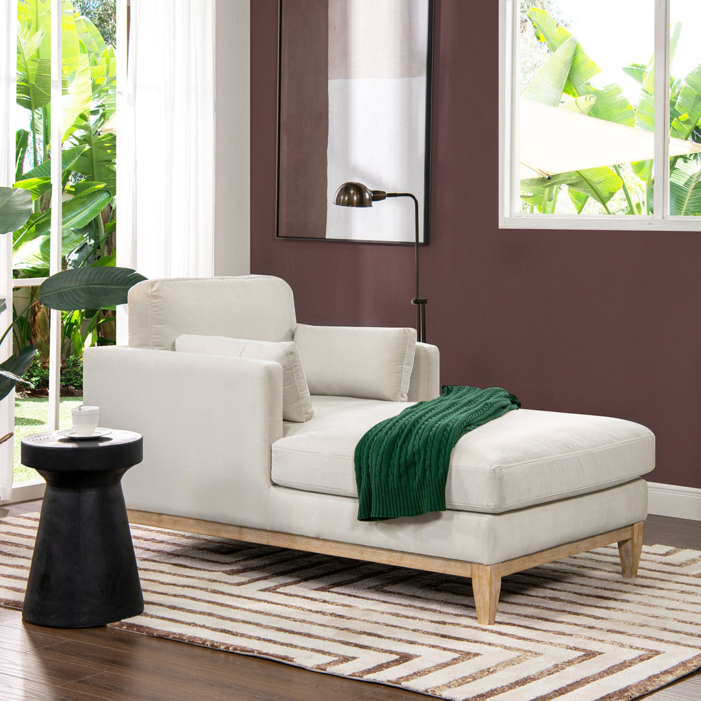 Knox - Modern Farmhouse Chaise Lounge Chair by Unique Piece Furniture