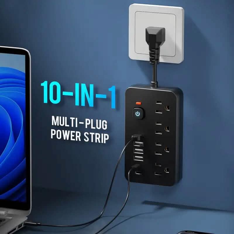 Advanced 10-in-1 Multi-Plug Power Strip by DailySale