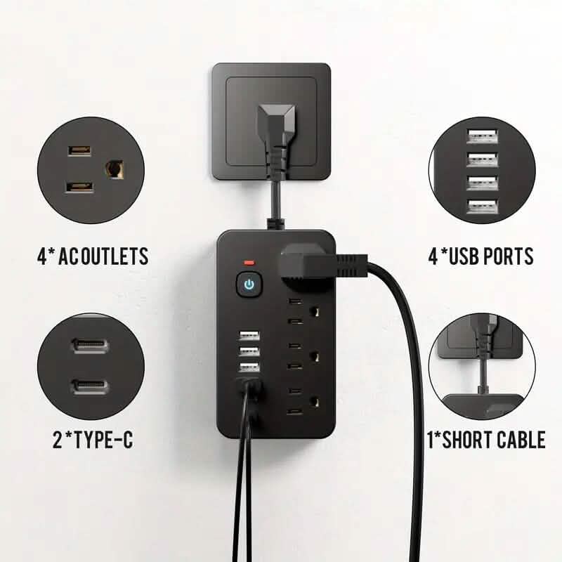 Advanced 10-in-1 Multi-Plug Power Strip by DailySale