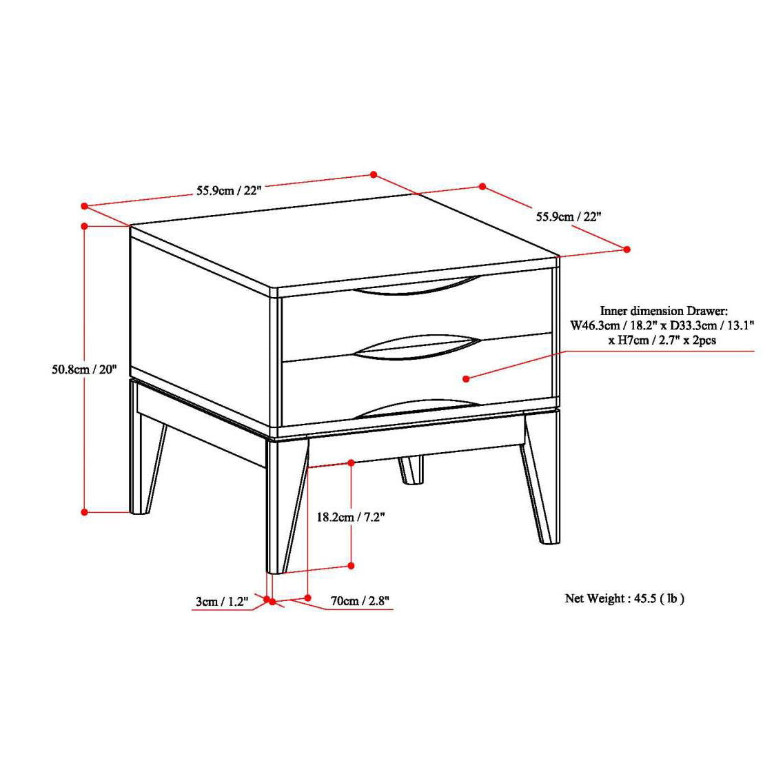 Harper - Handcrafted End Table by Unique Piece Furniture