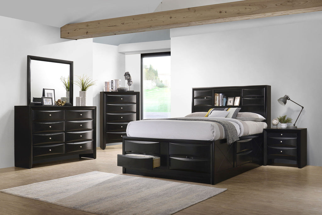 Briana 5-piece Eastern King Bedroom Set Black by Unique Piece Furniture
