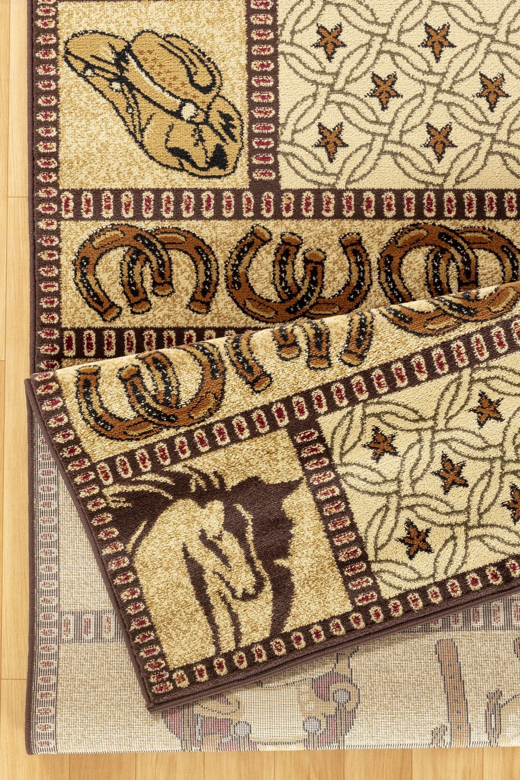 Tribes - 5'3" X 7'3" Southwest Area Rug - Beige - Polypropylene by Unique Piece Furniture