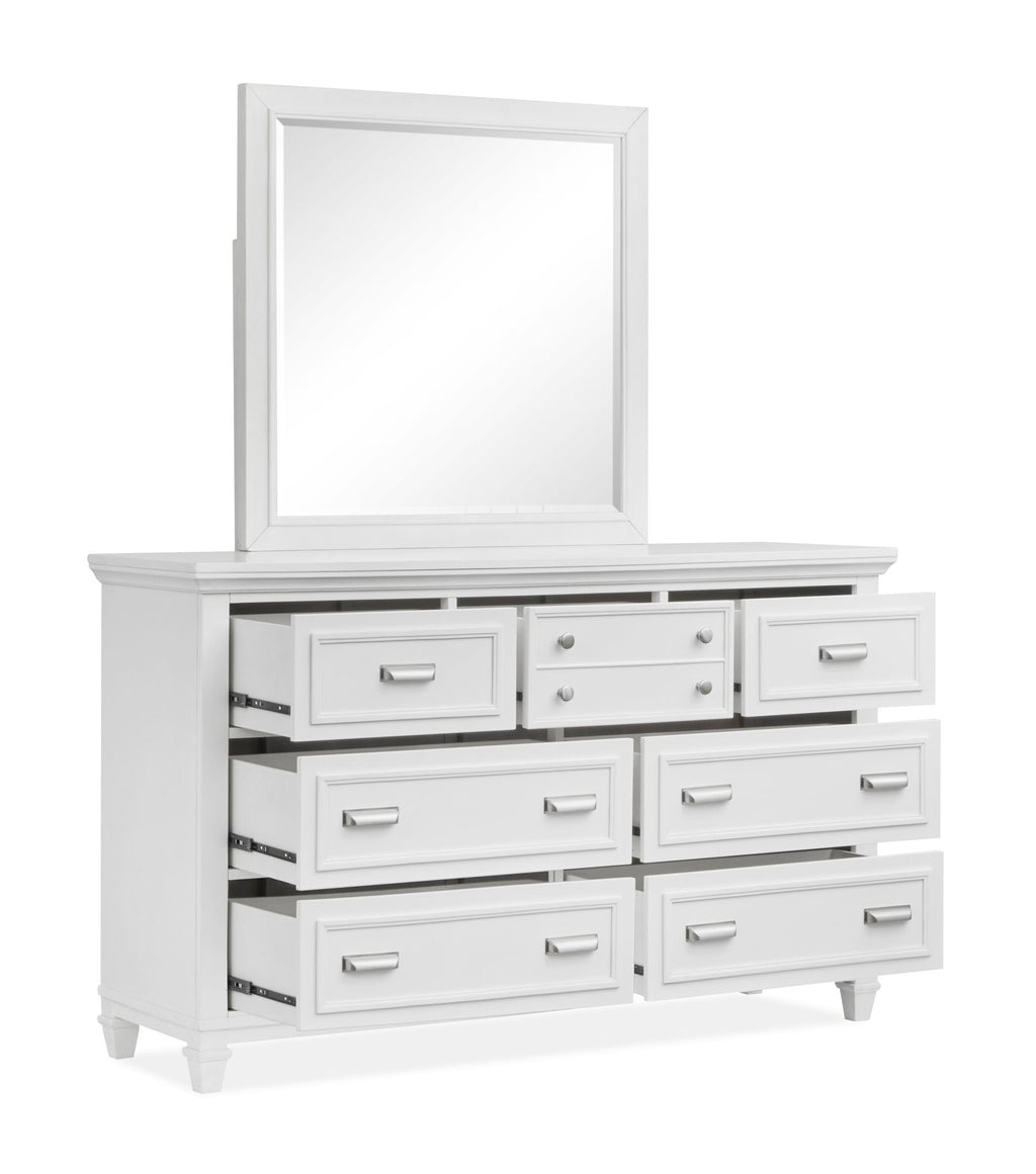 Charleston - Drawer Dresser With Landscape Mirror by Unique Piece Furniture