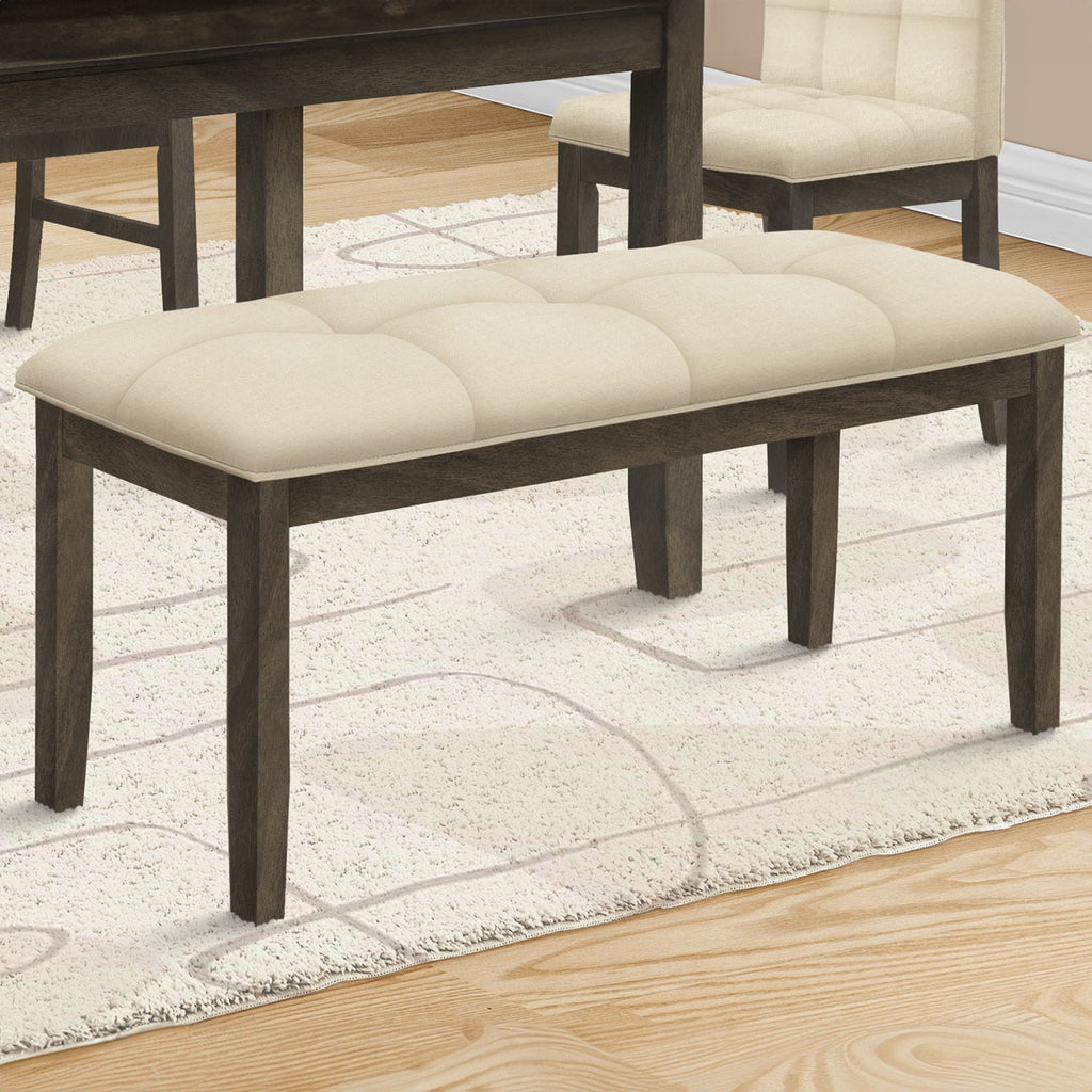 Bench, Rectangular, Hallway, Upholstered, Transitional - Cream by Unique Piece Furniture