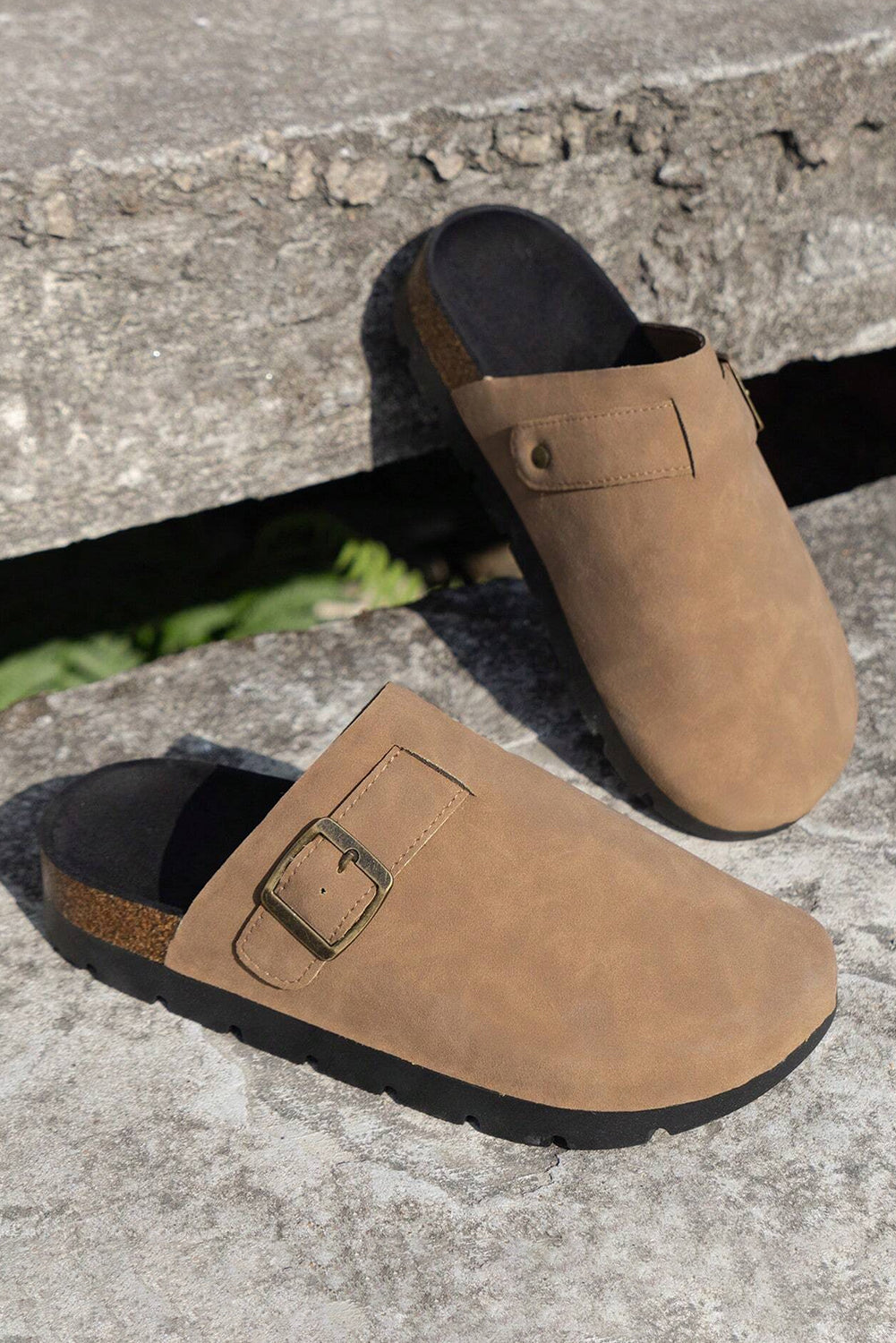 Light French Beige Slip On Corky Platform Shoes by Wild and Free Boutique