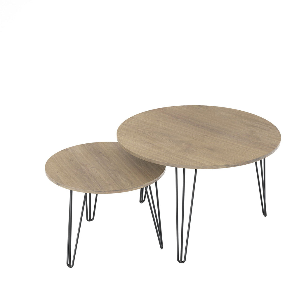 Round Nesting Coffee Table For Living Room (Set of 2) by Unique Piece Furniture