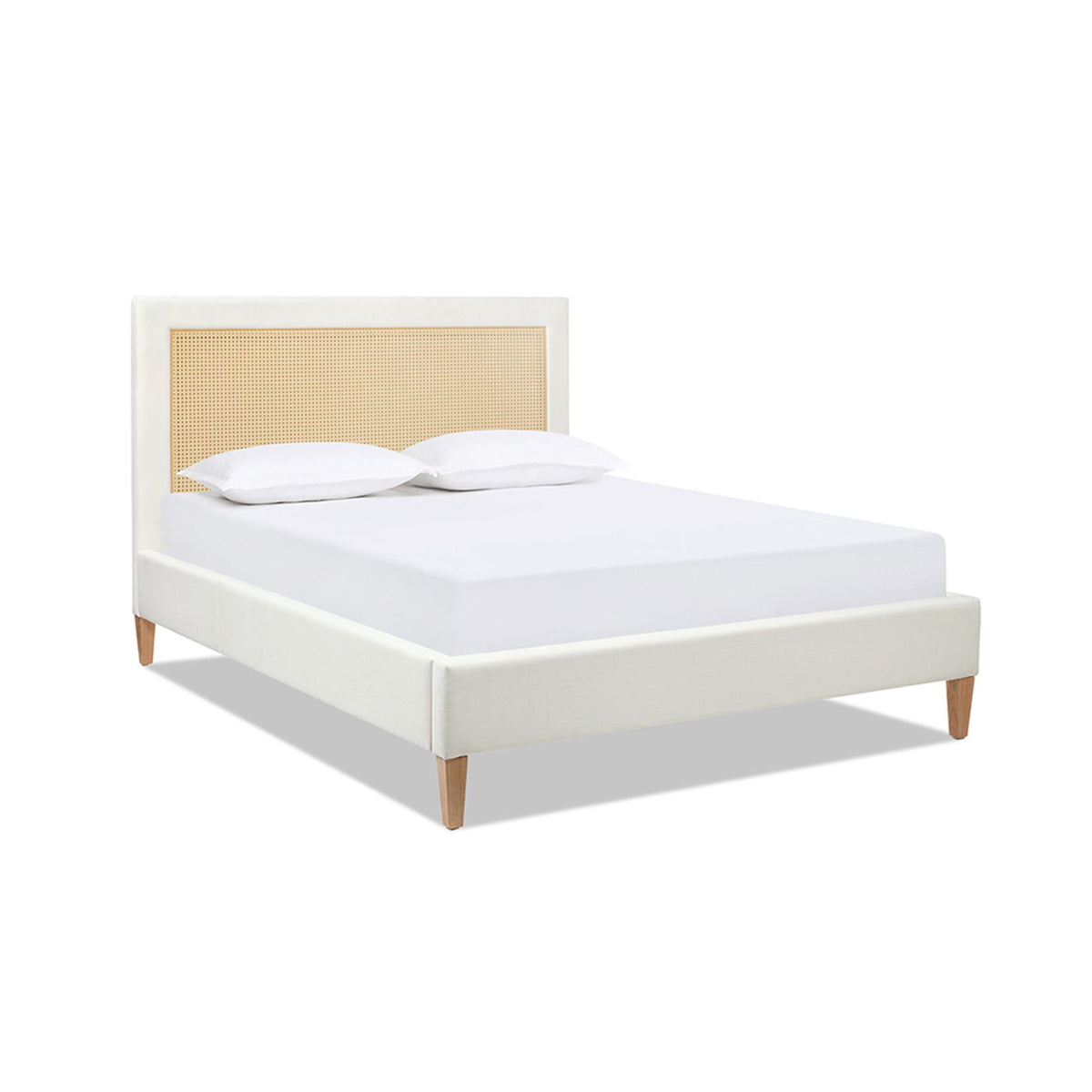 Haley - Upholstered Cane Back Platform Bed by Unique Piece Furniture