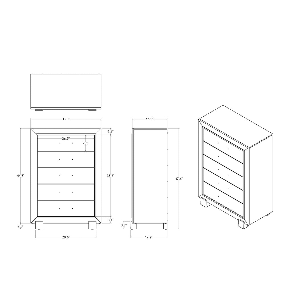 Skye - Marble Chest - White by Unique Piece Furniture