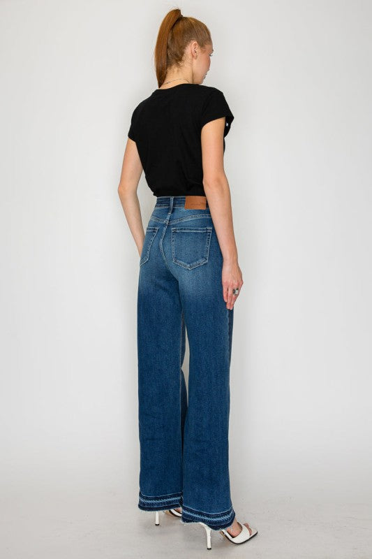 AT2005WDM - HIGH RISE FLARE JEANS by The Diamond Empire LLC