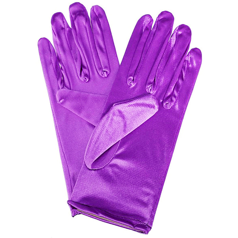Bridal Wedding Gloves Short Satin Dress Cheongsam Gloves by My Store