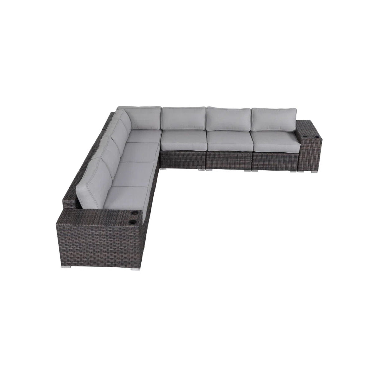 Modern Rattan Wicker Seating Group With Cushions by Unique Piece Furniture
