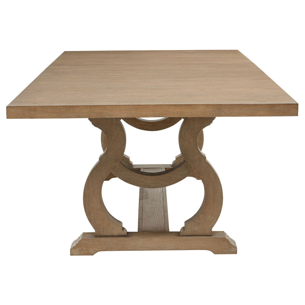 Brockway 104-inch Extension Leaf Dining Table Barley Brown by Unique Piece Furniture