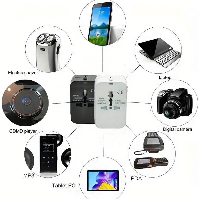 All-in-One Universal Travel Charger with Dual USB Charging Ports by DailySale
