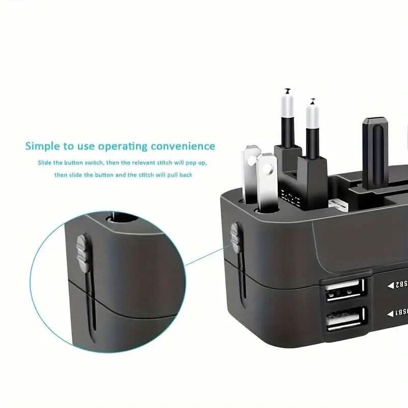 All-in-One Universal Travel Charger with Dual USB Charging Ports by DailySale