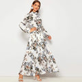 Allover Floral Print Self Tie Swing Maxi Dress by DailySale