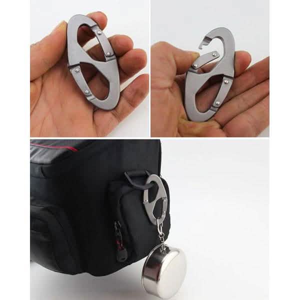Aluminum Alloy Key Chain Ring Hook Holder Outdoor Calabash Keychain Camping by DailySale