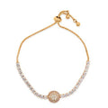 Amazing Luxurious Classic Yellow Micro Pava Ball Slide Bracelet by DailySale