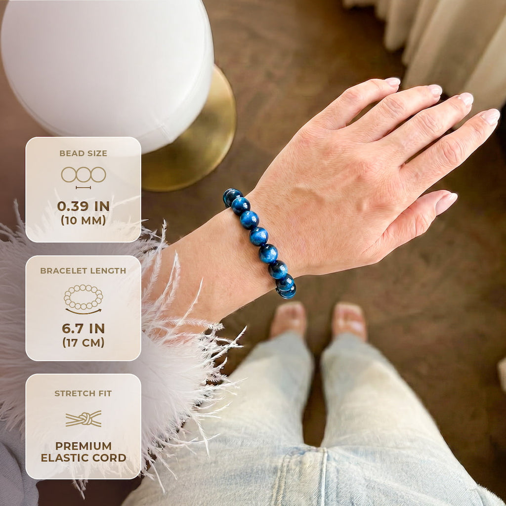 Hawk’s Focus – Royal Blue Tiger’s Eye Bracelet by Conscious Items