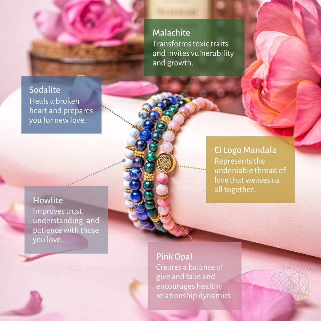 Aphrodite’s Admiration: Eternal Love Bracelet Pack of 4 by Conscious Items