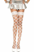 Multi Fence Net Thigh High Stockings by 3wishes.com