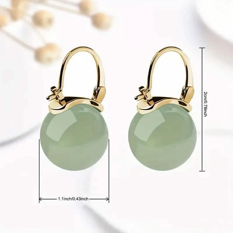 Artificial Jade Temperament Earrings by DailySale