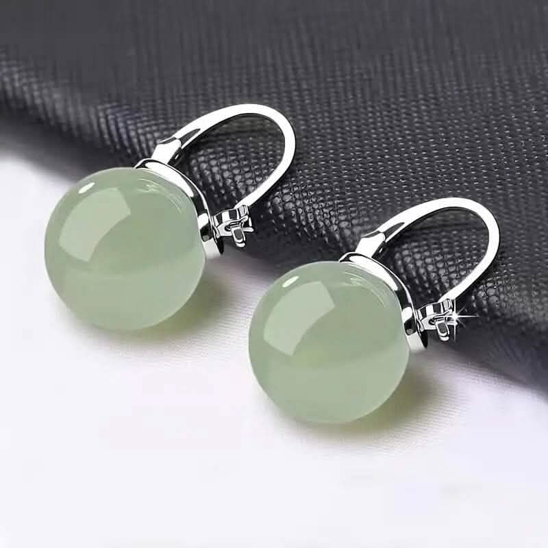 Artificial Jade Temperament Earrings by DailySale
