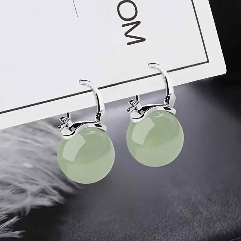 Artificial Jade Temperament Earrings by DailySale