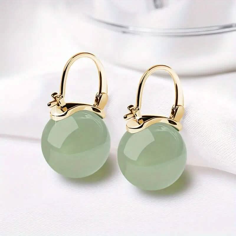 Artificial Jade Temperament Earrings by DailySale