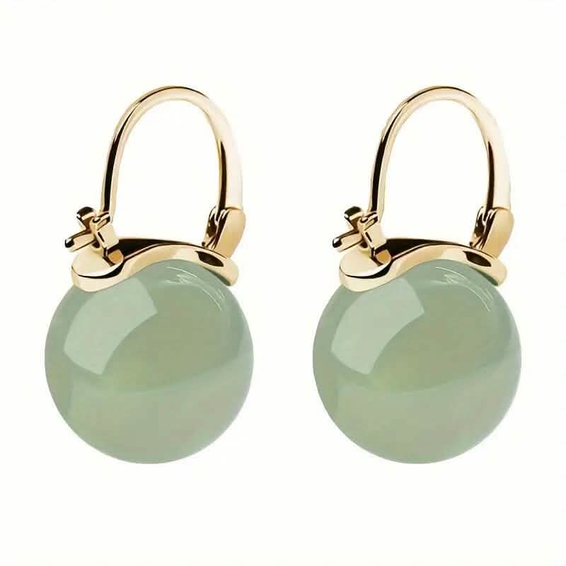 Artificial Jade Temperament Earrings by DailySale