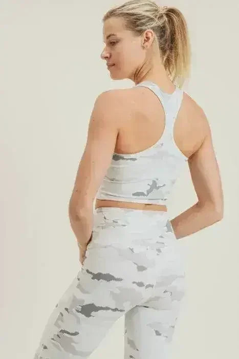 Snow Camo Sport Crop Top by Femstylo