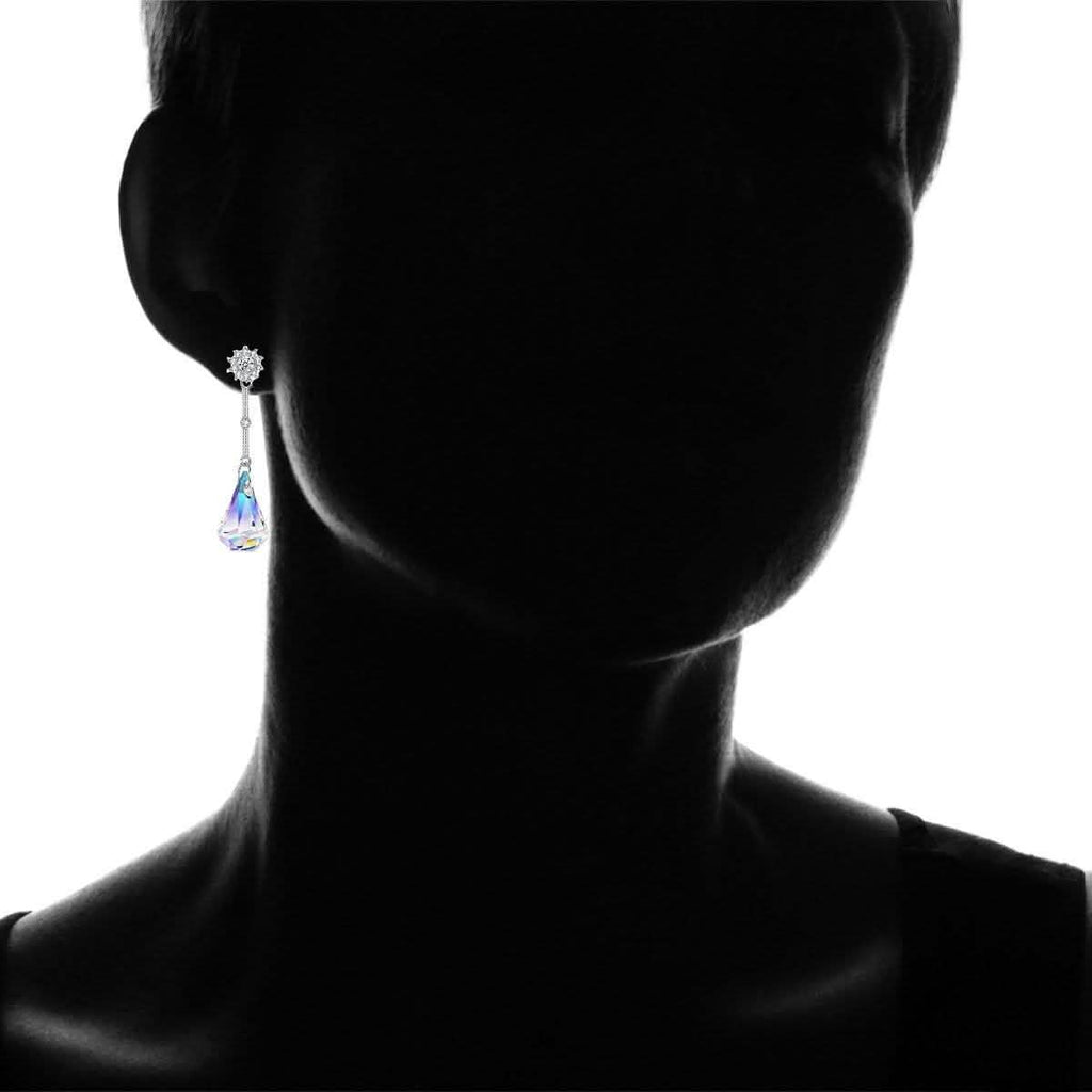 Aurora Borealis Crystal Drop Earrings made with Swarovski Elements by DailySale