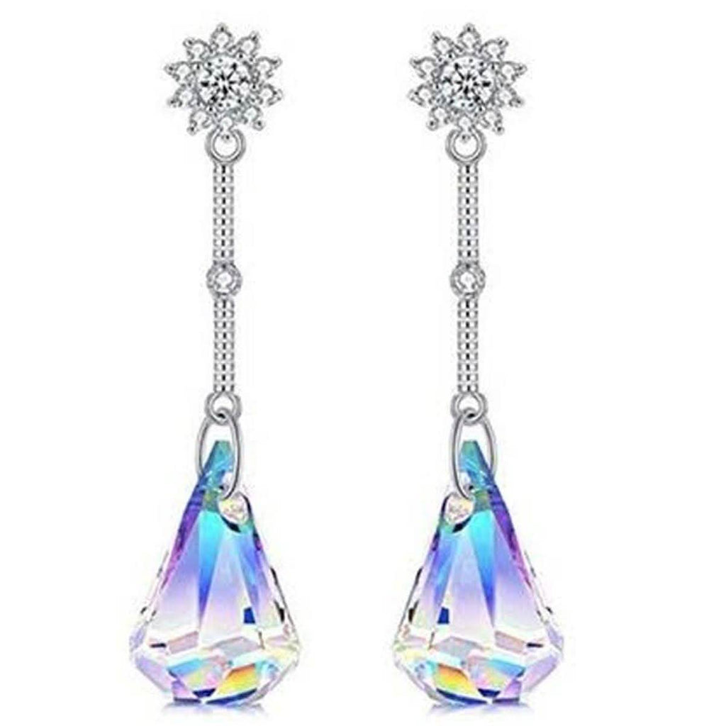 Aurora Borealis Crystal Drop Earrings made with Swarovski Elements by DailySale