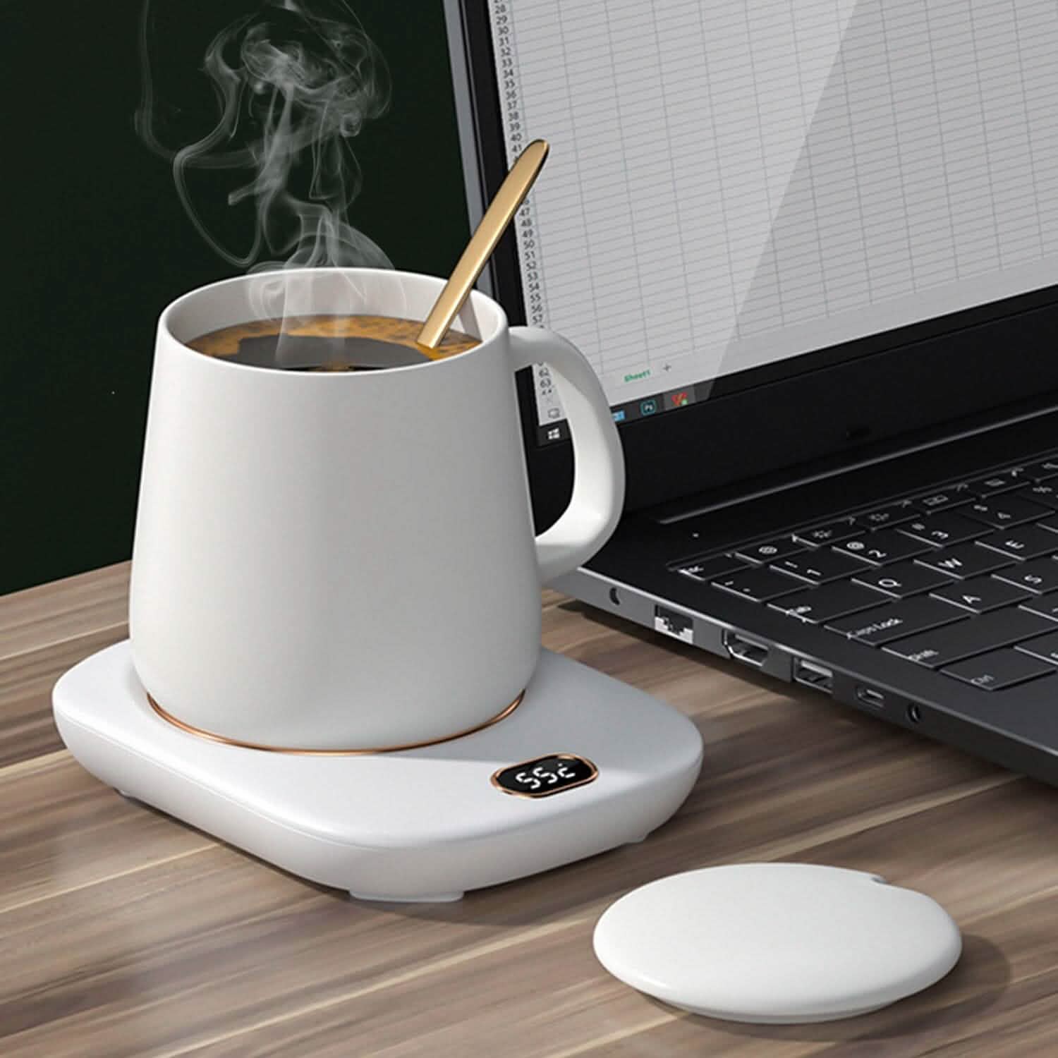 Auto Shut Off USB Coffee Mug Heating Plate with 3 Temperature Setting by DailySale