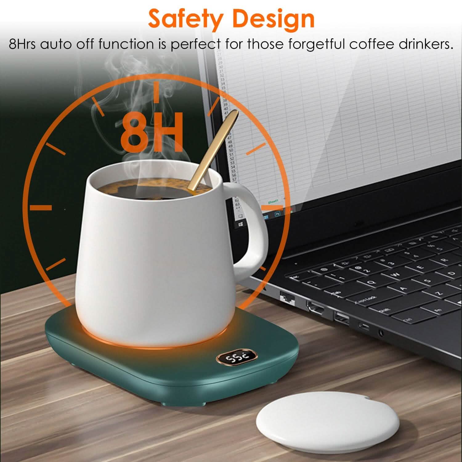 Auto Shut Off USB Coffee Mug Heating Plate with 3 Temperature Setting by DailySale
