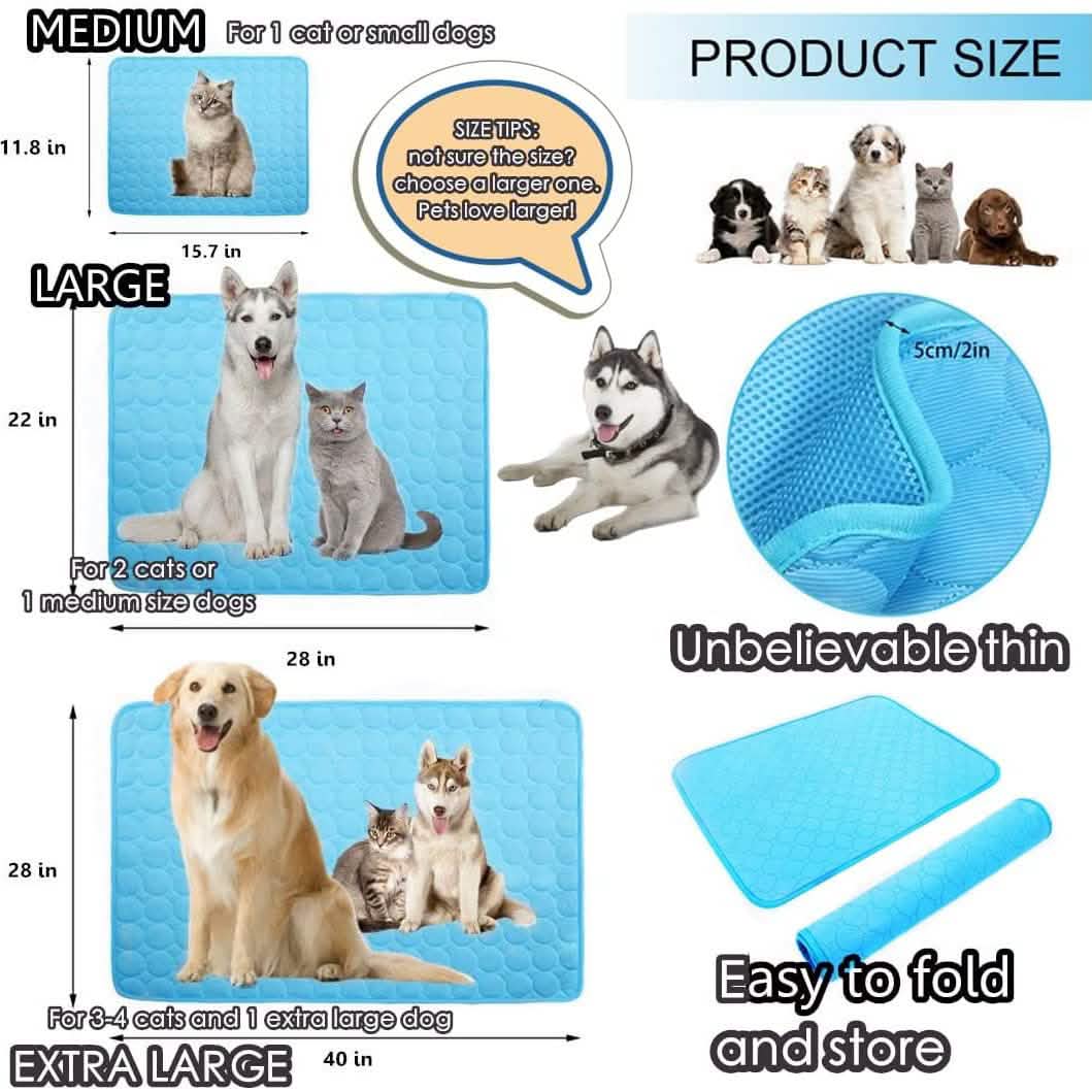 Automatic Cooling Dog Mat Washable Pet Sleeping Blanket Mat by DailySale