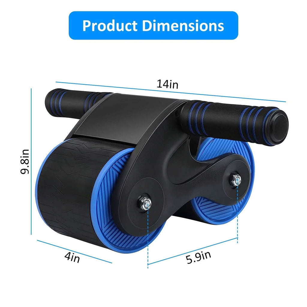 Automatic Rebound Anti-Slip AB Roller Wheel with Knee Pad Holder by DailySale