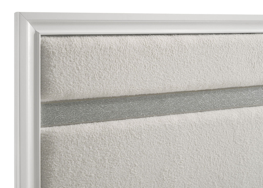 Miranda 54-inch Upholstered Twin Panel Bed White by Unique Piece Furniture