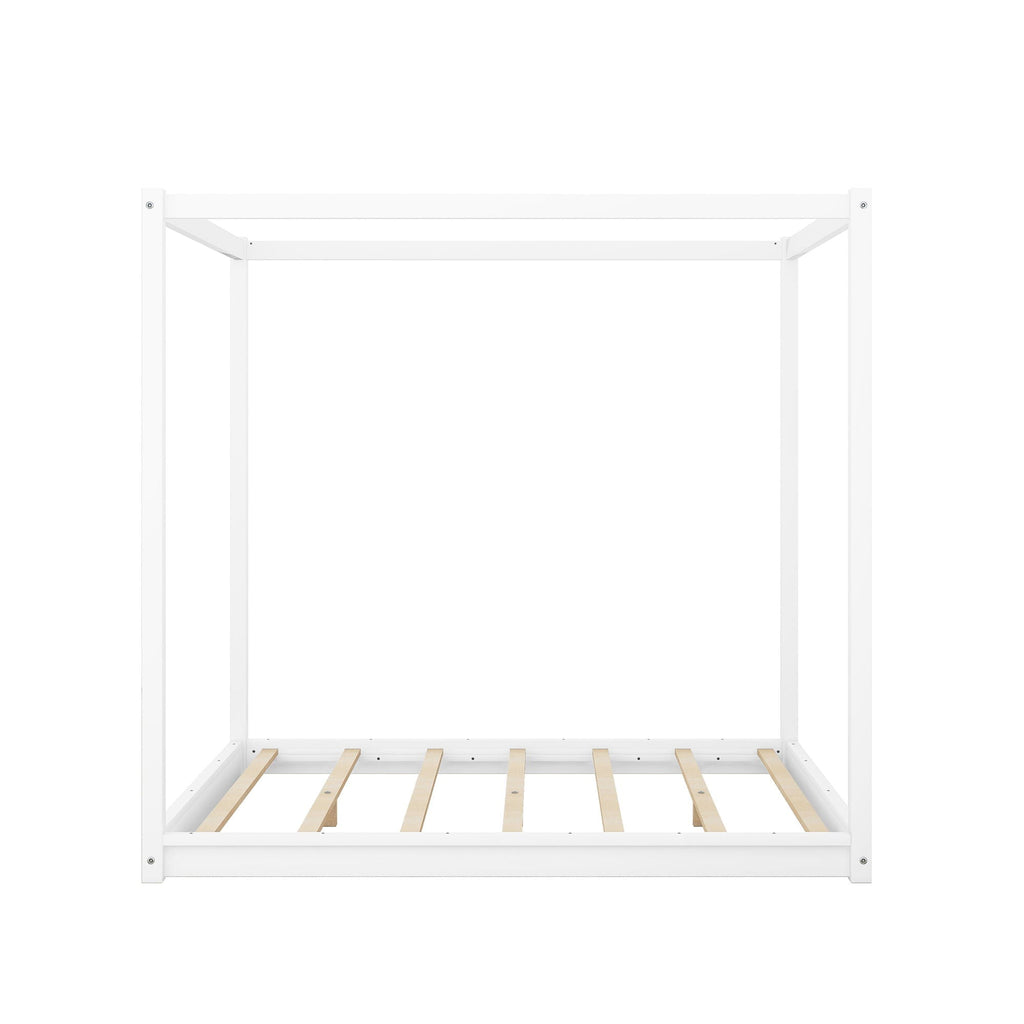 Wood Canopy Platform Bed With Support Legs And Airflow Slats by Unique Piece Furniture