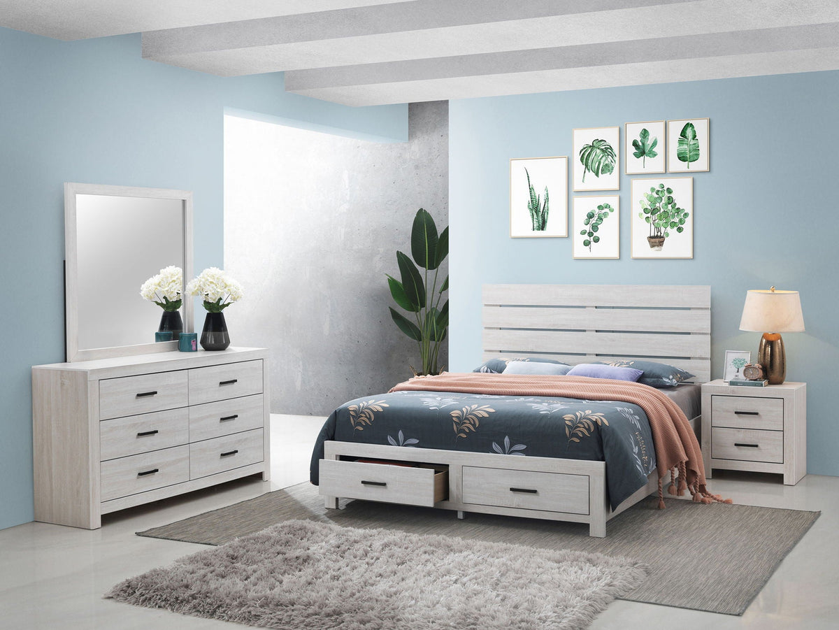 Brantford 4-piece Eastern King Bedroom Set Coastal White by Unique Piece Furniture